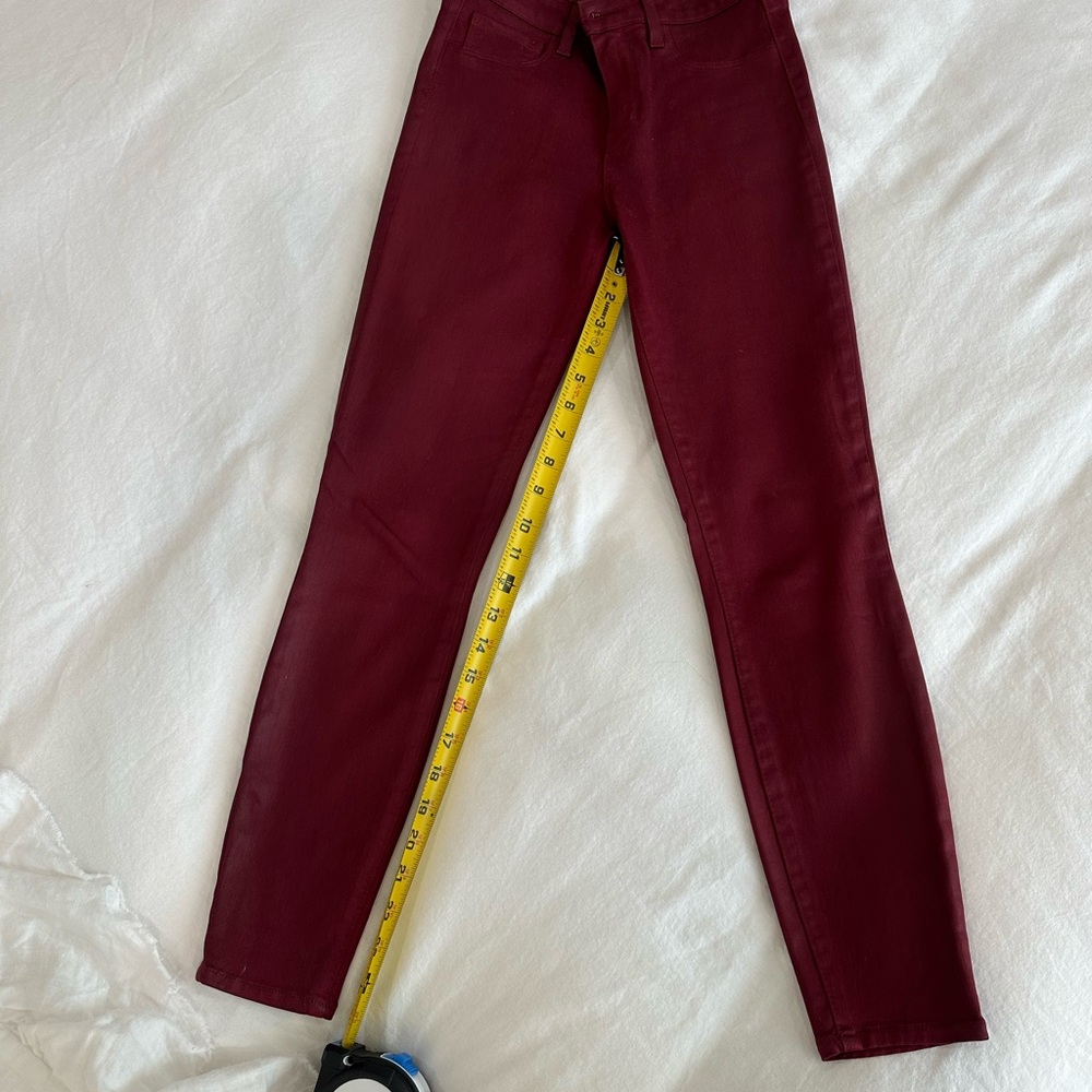L'AGENCE Burgundy Skinny Jeans
